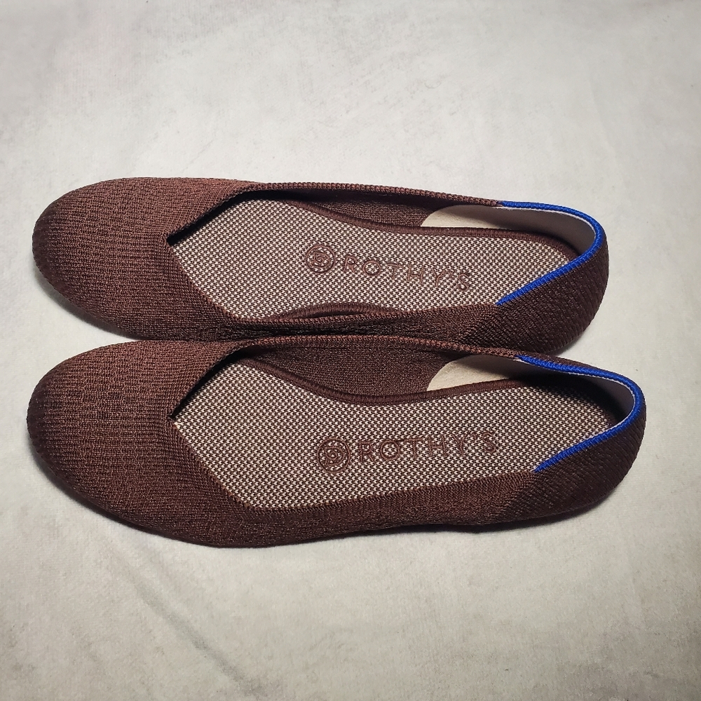 Rothy’s The Flat Women's Truffle Python Round Toe… - image 2